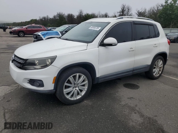 2013 Volkswagen Tiguan SE with VIN WVGAV3AX1DW574009, listed as a Copart auction lot 60936735 with 121,624 mi miles and Clean title. Bid and sale history available at DreamBid. Image 1.