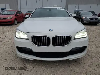 2013 BMW 7 Series 750i with VIN WBAYA8C54DC996569, listed as a Copart auction lot 74199774 with 107,871 mi miles and Salvage Title. Bid and sale history available at DreamBid. Image 5.