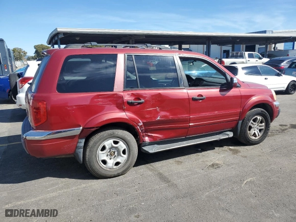 2003 Honda Pilot EX with VIN 2HKYF18793H507012, listed as a Copart auction lot 46451745 with 158,172 mi miles and Salvage Title. Bid and sale history available at carsss.com. Image 3.