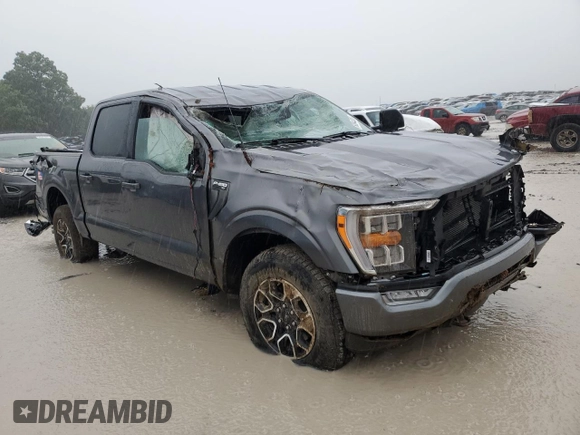 2023 Ford F-150 XL with VIN 1FTFW1E86PFA65505, listed as a Copart auction lot 60644385 with 6,959 mi miles and Salvage title. Bid and sale history available at DreamBid. Image 4.
