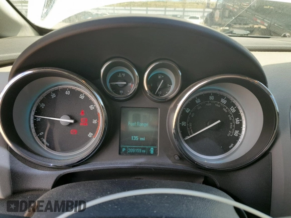 2014 Buick Verano with VIN 1G4PP5SK3E4111157, listed as a Copart auction lot 54974245 with 209,159 mi miles and Non Repairable. Bid and sale history available at DreamBid. Image 9.