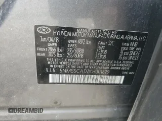 2019 Hyundai Santa Fe Ultimate z VIN 5NMS5CAD7KH001629, wystawiony jako Copart lot #50974415 z przebiegiem 197 585 mil mil oraz Szkoda całkowita • Salvage title. Historia ofert i sprzedaży dostępna na DreamBid. Obrazek 15.
