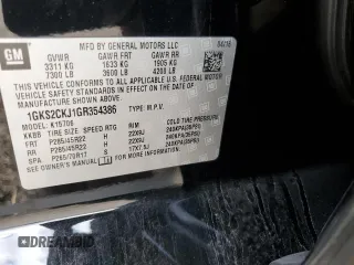 2016 GMC Yukon Denali with VIN 1GKS2CKJ1GR354386, listed as a Copart auction lot 80504333 with 118,258 mi miles and Salvage Title. Bid and sale history available at carsss.com. Image 13.