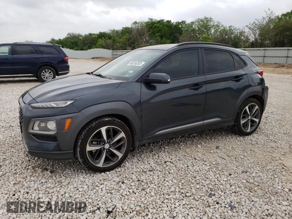 2019 Hyundai Kona Limited with VIN KM8K33A57KU223980, listed as a Copart auction lot 46516253 with 36,600 mi miles and . Bid and sale history available at DreamBid. Image 1.