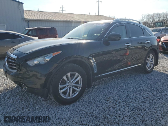 2012 Infiniti FX35 with VIN JN8AS1MW5CM156054, listed as a Copart auction lot 78185764 with 186,803 mi miles and Salvage Title. Bid and sale history available at carsss.com. Image 1.