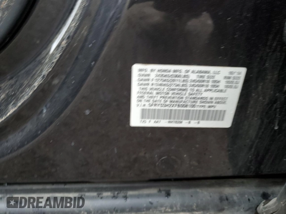 2015 Acura MDX with VIN 5FRYD3H2XFB008100, listed as a Copart auction lot 51219585 with Not provided miles and Salvage title. Bid and sale history available at DreamBid. Image 14.