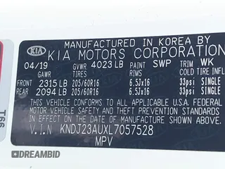 2020 Kia Soul S with VIN KNDJ23AUXL7057528, listed as a IAAI auction lot 42204152 with 85,044 mi miles and . Bid and sale history available at DreamBid. Image 9.