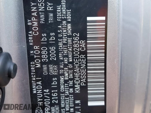 2014 Hyundai Elantra z VIN KMHDH6AH0EU028362, wystawiony jako Copart lot #50162445 z przebiegiem 113 782 mil mil oraz Szkody całkowita. Historia ofert i sprzedaży dostępna na DreamBid. Obrazek 12.