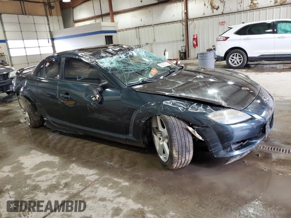 2004 Mazda RX-8 with VIN JM1FE173X40123456, listed as a Copart auction lot 45000725 with Not Provided miles and Clean Title. Bid and sale history available at DreamBid. Image 4.