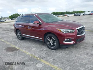 2019 Infiniti QX60 LUXE with VIN 5N1DL0MN3KC502044, listed as a IAAI auction lot 42130349 with 276,156 mi miles. Bid and sale history available at carsss.com. Image 1.