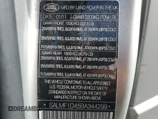 2011 Land Rover Range Rover HSE Lux с VIN SALMF1D45BA344299, выставлен на аукционе Copart как лот 60876685 с пробегом 203 747 миль миль и Списание • Salvage title. История ставок и продаж доступна на DreamBid. Изображение 12.
