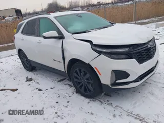 2024 Chevrolet Equinox RS with VIN 3GNAXMEG0RS101839, listed as a IAAI auction lot 41553476 with 3,201 mi miles and . Bid and sale history available at DreamBid. Image 1.