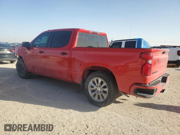 2022 Chevrolet Silverado 1500 Custom with VIN 3GCPABEKXNG597100, listed as a Copart auction lot 43146645 with 28,763 mi miles and Salvage Title. Bid and sale history available at DreamBid. Image 2.