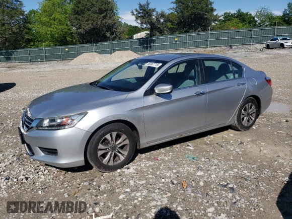 2013 Honda Accord LX z VIN 1HGCR2F39DA264948, wystawiony jako Copart lot #56367715 z przebiegiem 137 106 mil mil oraz Szkoda całkowita • Salvage title. Historia ofert i sprzedaży dostępna na DreamBid. Obrazek 1.