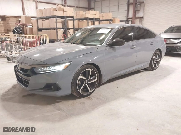 2022 Honda Accord Sedan Sport SE with VIN 1HGCV1F47NA027259, listed as a IAAI auction lot 41185924 with 51,518 mi miles. Bid and sale history available at carsss.com. Image 2.