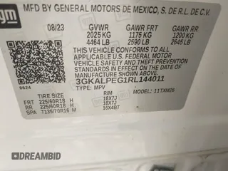 2024 GMC Terrain SLT z VIN 3GKALPEG1RL144011, wystawiony jako IAAI lot #42642293 z przebiegiem 33 000 mil mil oraz . Historia ofert i sprzedaży dostępna na DreamBid. Obrazek 9.