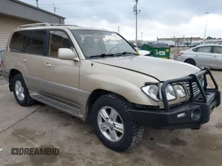 1999 Lexus LX 470 with VIN JT6HT00W8X0045705, listed as a IAAI auction lot 42005587 with 443,758 mi miles and . Bid and sale history available at DreamBid. Image 1.