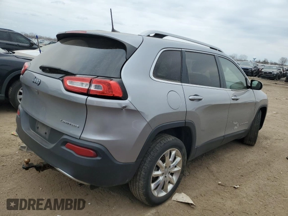 2017 Jeep Cherokee Limited with VIN 1C4PJLDB6HW517966, listed as a Copart auction lot 52453725 with 134,536 mi miles and Clean Title. Bid and sale history available at carsss.com. Image 3.