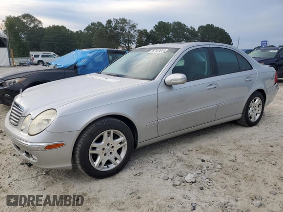 2003 Mercedes-Benz E-Class 3.2L with VIN WDBUF65J93A087012, listed as a Copart auction lot 67157614 with 146,985 mi miles and Salvage Title. Bid and sale history available at carsss.com. Image 1.