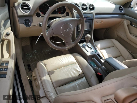2005 Audi A4 1.8T with VIN WAUAC48H85K009616, listed as a Copart auction lot 53157905 with 214,508 mi miles and Salvage Title. Bid and sale history available at carsss.com. Image 8.