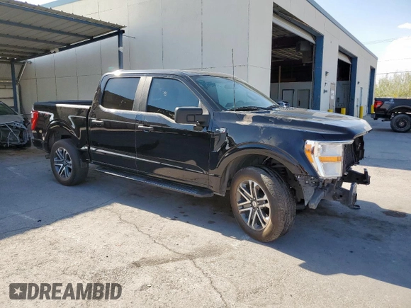 2021 Ford F-150 XL with VIN 1FTFW1E54MFC29139, listed as a Copart auction lot 58567465 with 54,551 mi miles and Salvage title. Bid and sale history available at DreamBid. Image 4.