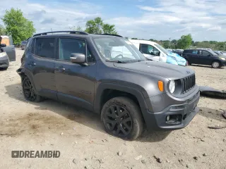 2018 Jeep Renegade Latitude with VIN ZACCJBBB5JPG77352, listed as a Copart auction lot 54854675 with 85,493 mi miles and Salvage title. Bid and sale history available at DreamBid. Image 4.