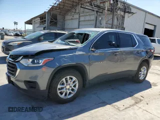 2021 Chevrolet Traverse LS with VIN 1GNERFKW0MJ212971, listed as a Copart auction lot 46793925 with 63,238 mi miles and Salvage Title. Bid and sale history available at carsss.com. Image 1.