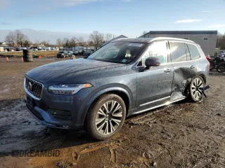 2021 Volvo XC90 Momentum with VIN YV4A22PK3M1680037, listed as a Copart auction lot 70844522 with 12,295 mi miles. Bid and sale history available at carsss.com. Image 1.