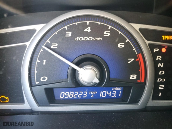 2010 Honda Civic Cpe EX with VIN 2HGFG1B86AH509569, listed as a Copart auction lot 82350294 with 98,223 mi miles and Salvage Title. Bid and sale history available at carsss.com. Image 9.