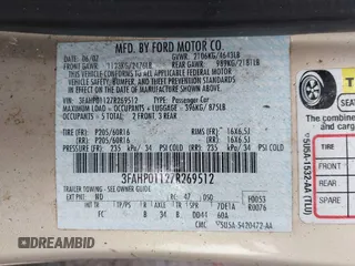 2007 Ford Fusion SE with VIN 3FAHP01127R269512, listed as a IAAI auction lot 41731182 with 227,870 mi miles. Bid and sale history available at carsss.com. Image 9.