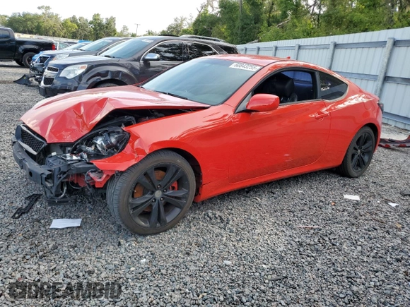 2010 Hyundai Genesis Coupe Grand Touring with VIN KMHHU6KH8AU007233, listed as a Copart auction lot 60843255 with Not provided miles and Salvage title. Bid and sale history available at DreamBid. Image 1.