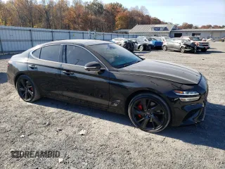 2022 Genesis G70 3.3T with VIN KMTG54TE4NU096876, listed as a Copart auction lot 78324464 with 32,349 mi miles and Salvage Title. Bid and sale history available at DreamBid. Image 4.