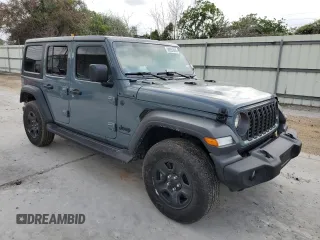 2024 Jeep Wrangler Willys with VIN 1C4PJXDG4RW278583, listed as a Copart auction lot 50951845 with 2,456 mi miles and Salvage Title. Bid and sale history available at carsss.com. Image 4.