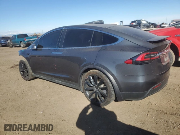 2020 Tesla Model X Long Range with VIN 5YJXCBE21LF246685, listed as a Copart auction lot 43800885 with 42,781 mi miles and Salvage Title. Bid and sale history available at DreamBid. Image 2.