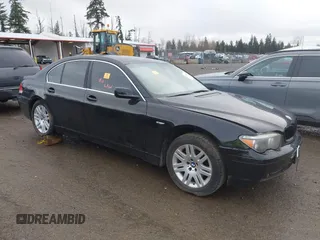 2003 BMW 7 Series 745i with VIN WBAGL63463DP61746, listed as a IAAI auction lot 41450870 with 1 mi miles. Bid and sale history available at carsss.com. Image 1.