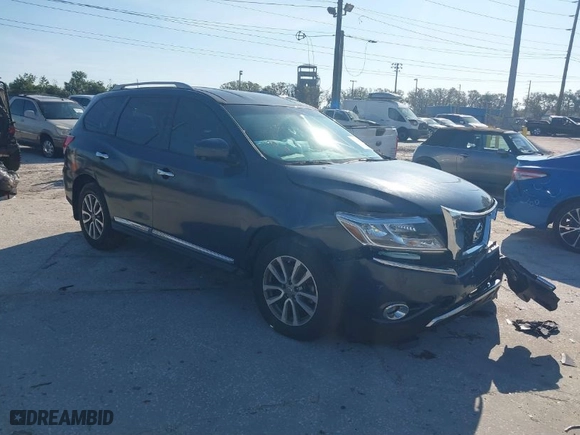 2016 Nissan Pathfinder S with VIN 5N1AR2MN0GC619343, listed as a IAAI auction lot 41692197 with 63439 miles. Bid and sale history available at carsss.com. Image 1.