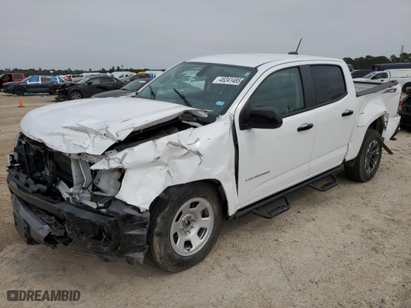 2021 Chevrolet Colorado 2WD Z71 with VIN 1GCGSDEN1M1200745, listed as a Copart auction lot 45241485 with 44,863 mi miles and Salvage Title. Bid and sale history available at carsss.com. Image 1.