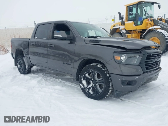 2020 Ram 1500 Big Horn with VIN 1C6SRFFT2LN182740, listed as a IAAI auction lot 41516660 with 86,489 mi miles and . Bid and sale history available at DreamBid. Image 1.