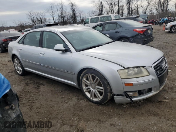 2008 Audi A8 4.2L z VIN WAUMV94E48N015819, wystawiony jako Copart lot #87915815 z przebiegiem 196 018 mil mil oraz Czysty tytuł • Clean title. Historia ofert i sprzedaży dostępna na DreamBid. Obrazek 4.