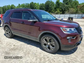 2018 Ford Explorer Sport z VIN 1FM5K8GT1JGA96126, wystawiony jako Copart lot #58169945 z przebiegiem 44 345 mil mil oraz Szkoda całkowita • Salvage title. Historia ofert i sprzedaży dostępna na DreamBid. Obrazek 4.