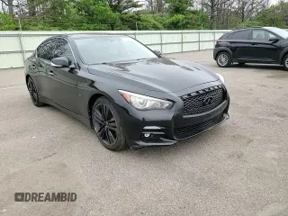 2014 Infiniti Q50 Premium with VIN JN1BV7AP8EM684524, listed as a Copart auction lot 59286115 with 105,107 mi miles and Salvage title. Bid and sale history available at DreamBid. Image 13.