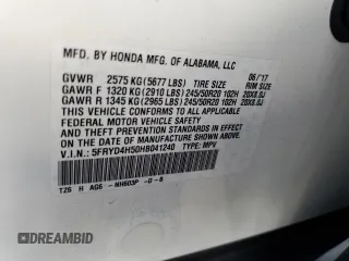 2017 Acura MDX w/Technology Pkg with VIN 5FRYD4H50HB041240, listed as a Copart auction lot 63749823 with 72,740 mi miles. Bid and sale history available at carsss.com. Image 13.
