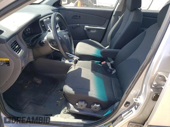 2008 Kia Rio LX with VIN KNADE123X86317693, listed as a Copart auction lot 52608305 with 72,488 mi miles and Salvage Title. Bid and sale history available at carsss.com. Image 7.