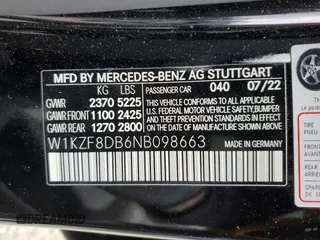 2022 Mercedes-Benz E 350 z VIN W1KZF8DB6NB098663, wystawiony jako Copart lot #50829005 z przebiegiem 37 548 mil mil oraz Szkoda całkowita • Salvage title. Historia ofert i sprzedaży dostępna na DreamBid. Obrazek 13.