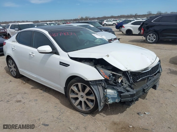 2012 Kia Optima SX with VIN 5XXGR4A60CG058689, listed as a IAAI auction lot 41774004 with 169,831 mi miles. Bid and sale history available at carsss.com. Image 1.