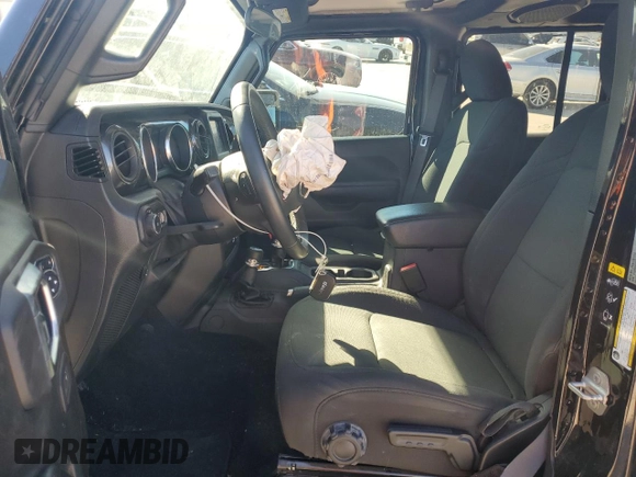 2022 Jeep Wrangler Unlimited Sport with VIN 1C4HJXDG0NW200459, listed as a Copart auction lot 42191825 with 19,019 mi miles and Salvage Title. Bid and sale history available at DreamBid. Image 7.