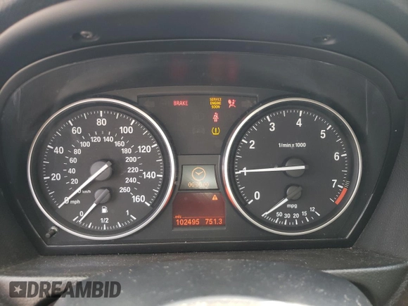 2009 BMW 3 Series 328i with VIN WBAPH77549NM31598, listed as a Copart auction lot 56257745 with 102,495 mi miles and Salvage title. Bid and sale history available at DreamBid. Image 9.