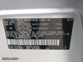 2015 Toyota RAV4 LE with VIN 2T3BFREV0FW407207, listed as a IAAI auction lot 42013048 with 212,301 mi miles. Bid and sale history available at carsss.com. Image 9.