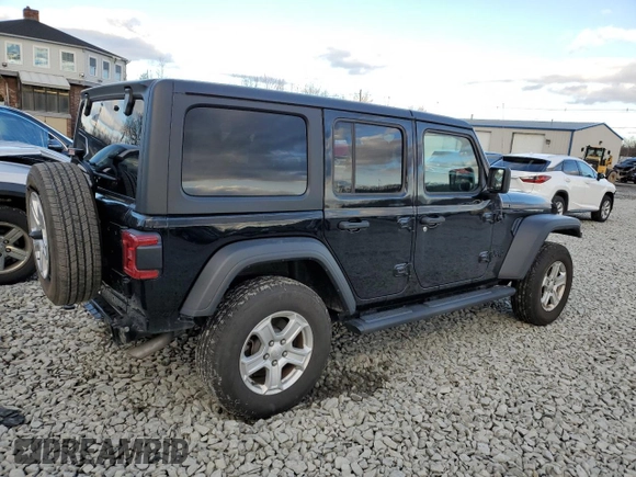 2022 Jeep Wrangler Unlimited Sport S with VIN 1C4HJXDG0NW213857, listed as a Copart auction lot 47451355 with 18,139 mi miles and Salvage Title. Bid and sale history available at DreamBid. Image 3.