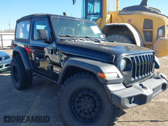 2021 Jeep Wrangler Sport with VIN 1C4GJXAG8MW559296, listed as a IAAI auction lot 41759848 with 47,374 mi miles and . Bid and sale history available at DreamBid. Image 1.